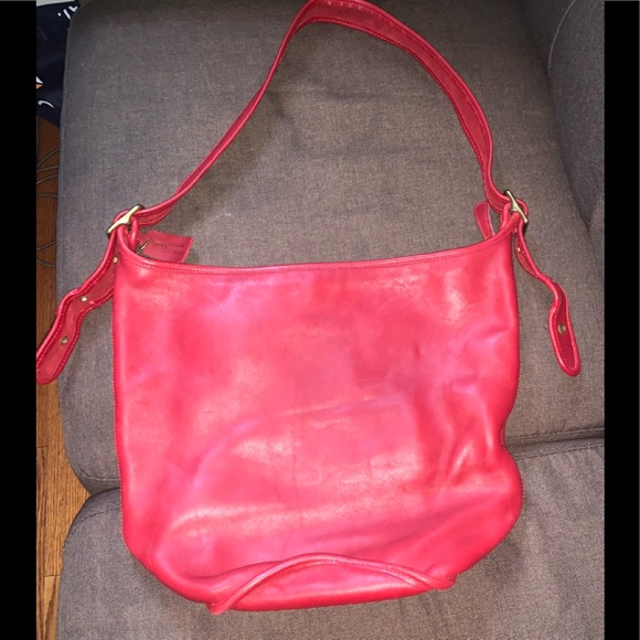 Vintage Coach Berkeley Duffle Sac RED - Picture 1 of 5